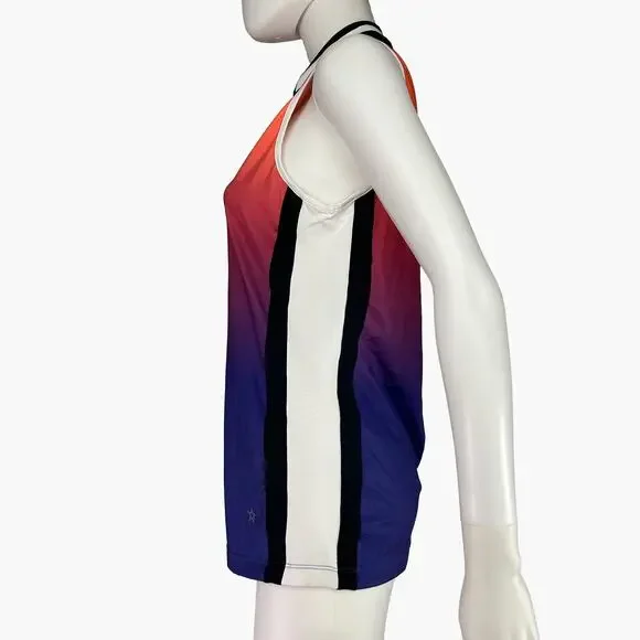 LOHLA SPORT "The Ombre" Sleeveless Gradient Zip Sport Top (Multi | Size M/L) - Picture 2 of 8